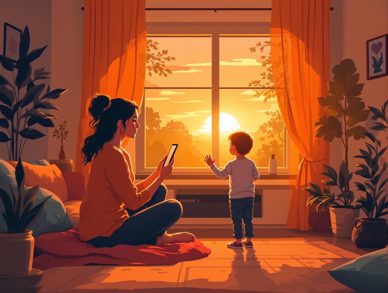 在线看短剧全集品牌故事 - 创始人李晨曦与孩子一起观看动画片的温暖时刻